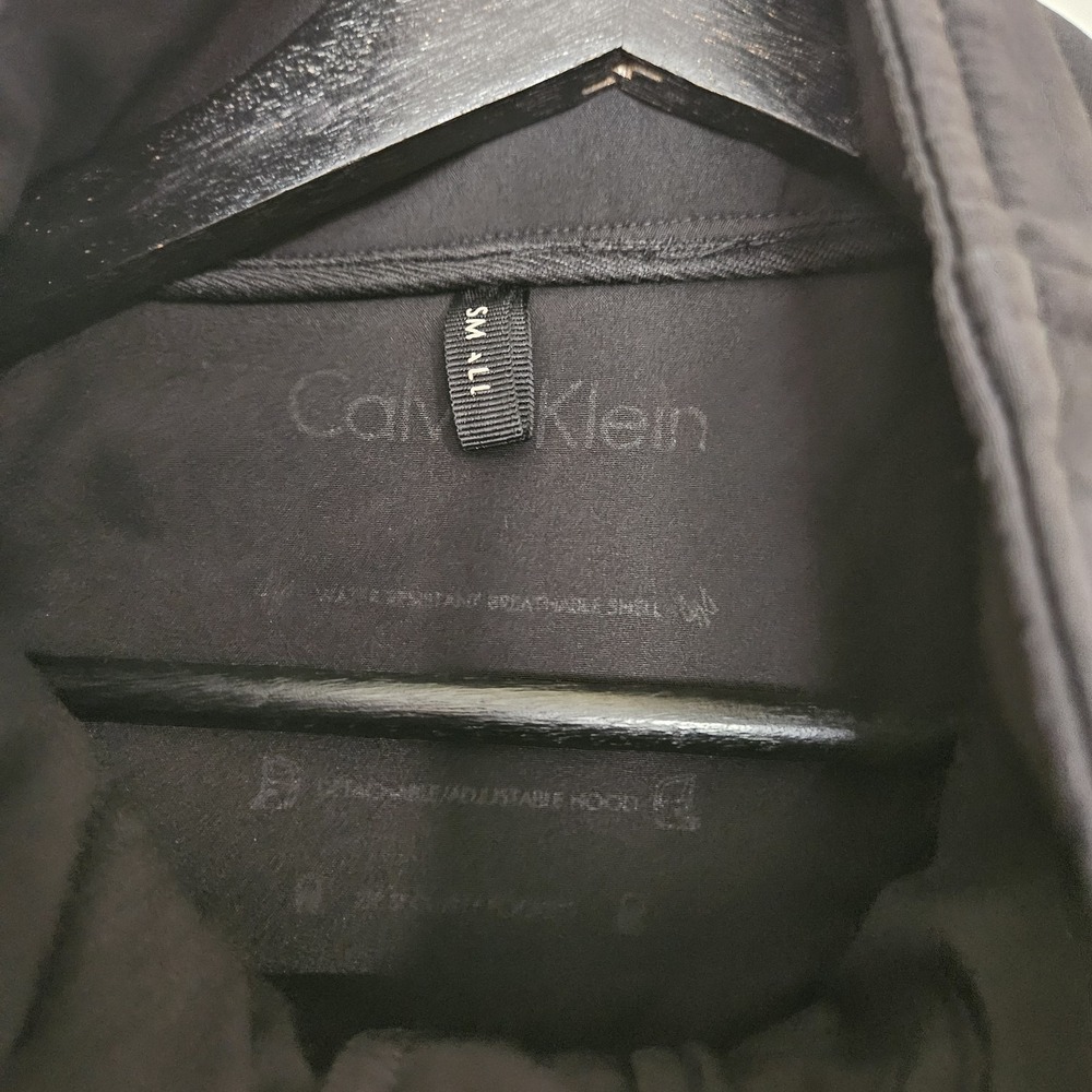 Calvin Klein Womens Small Black Softshell Hooded Jacket Fleece Lined Water... - Picture 5 of 11